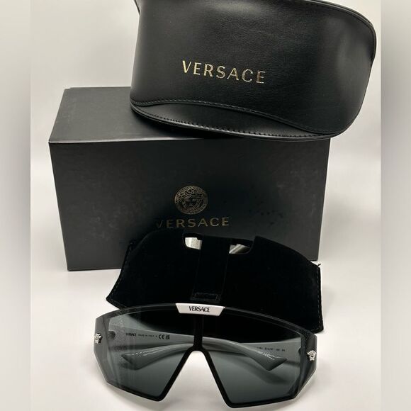 BRAND NEW VERSACE VE4461 White Dark Grey with clip on Mirrored Grey Extra Lens main image 8